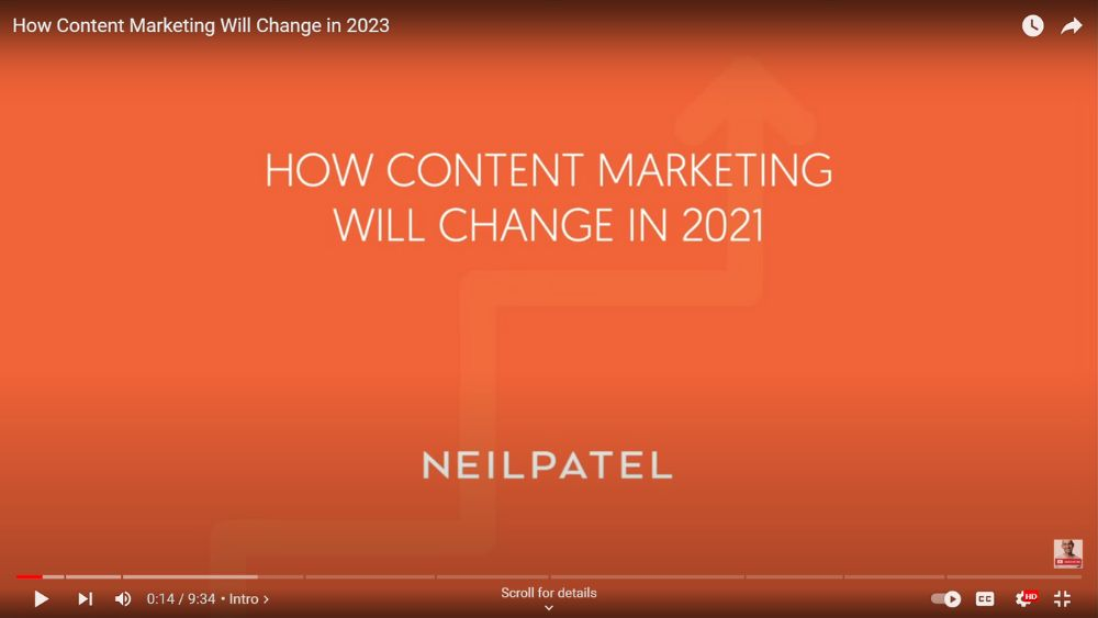 Neil Patel YouTube Channel