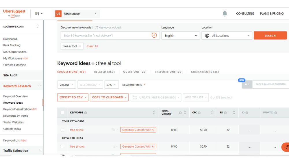 Top SEO Keyword Research Tool- Ubersuggest
