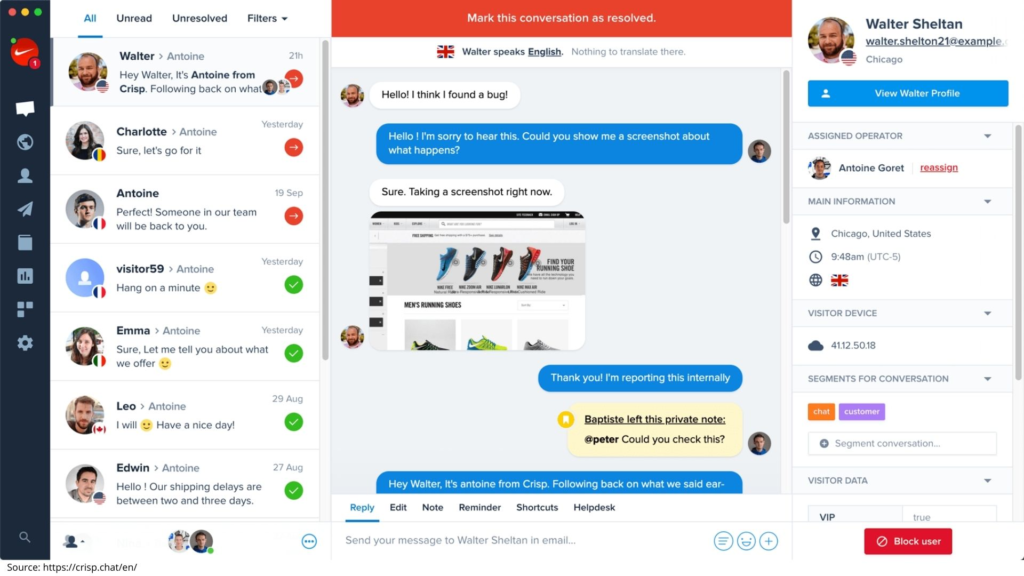 Crisp: Automated Customer Support